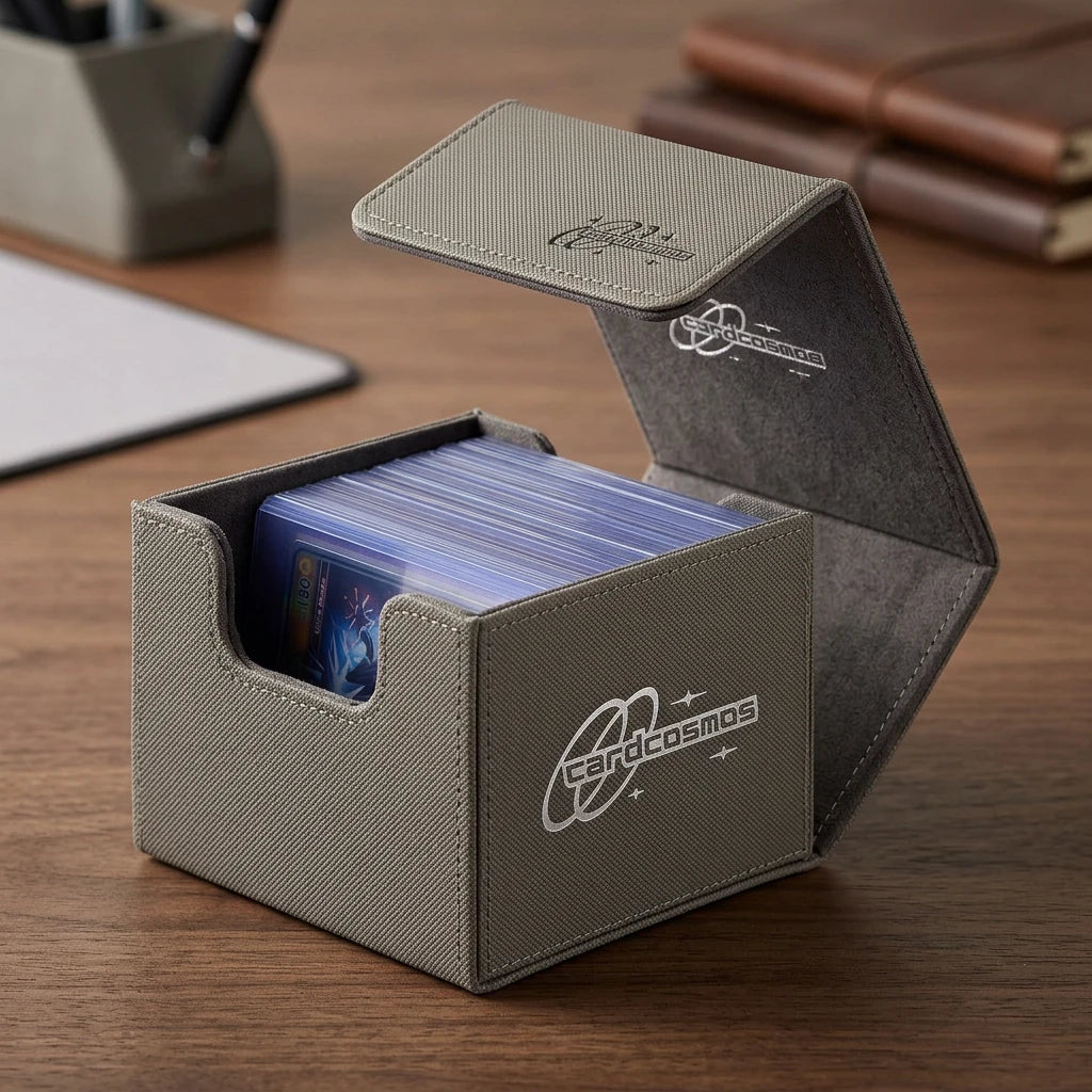 cardcosmos - 60+ Premium Toploader Deck Box - Grau