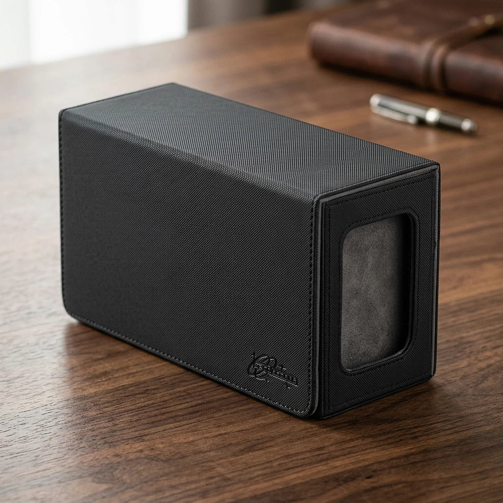 cardcosmos - Deck box premium 200+ Vassoio per Dadi Nero