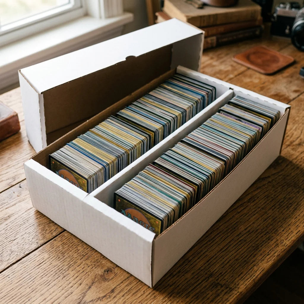 cardcosmos Scatola per carte per 2000 carte – Scatola di stoccaggio con 2 file