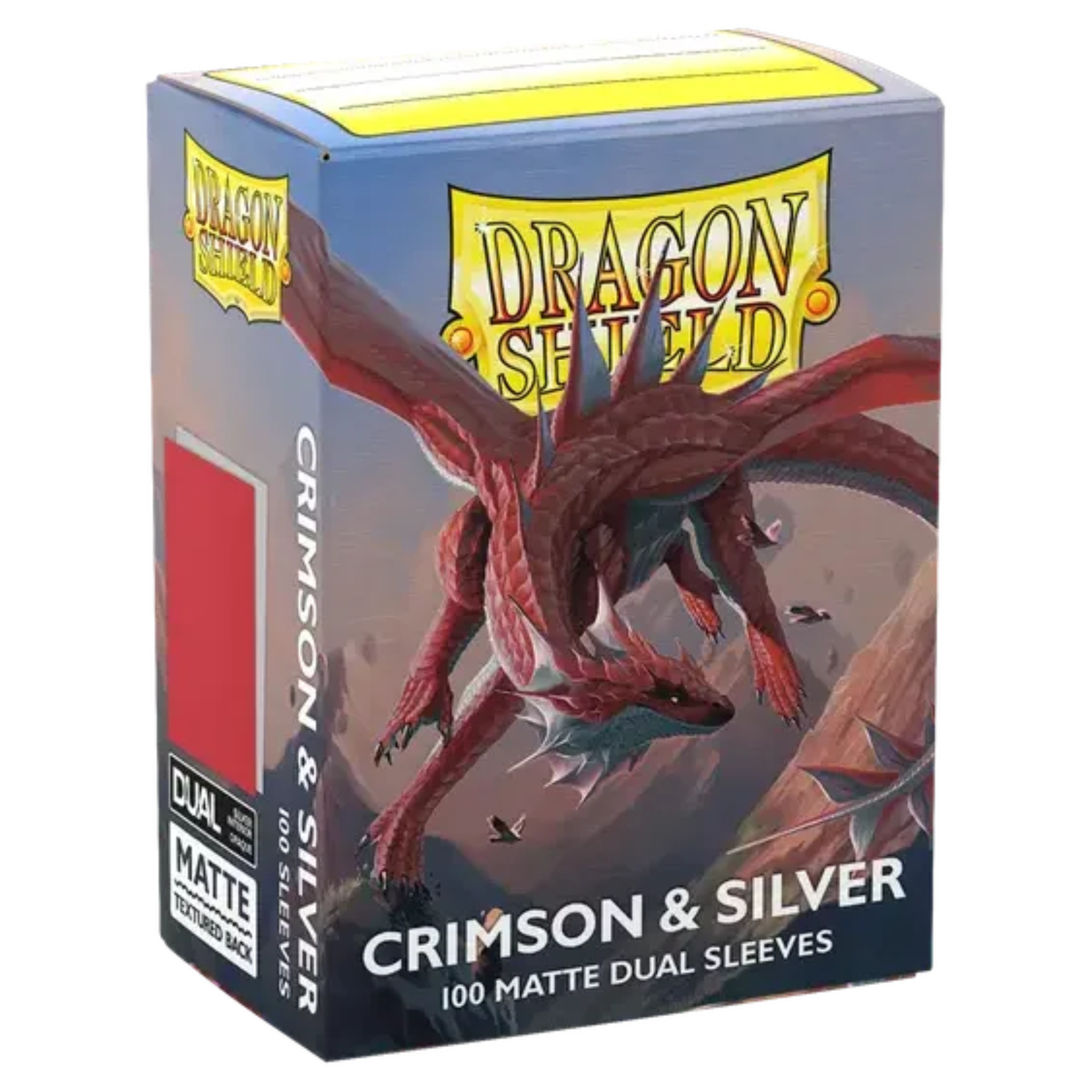 Dragon Shield Bustine protettive – Dual Matte Cremisi & Argento (100 pezzi)