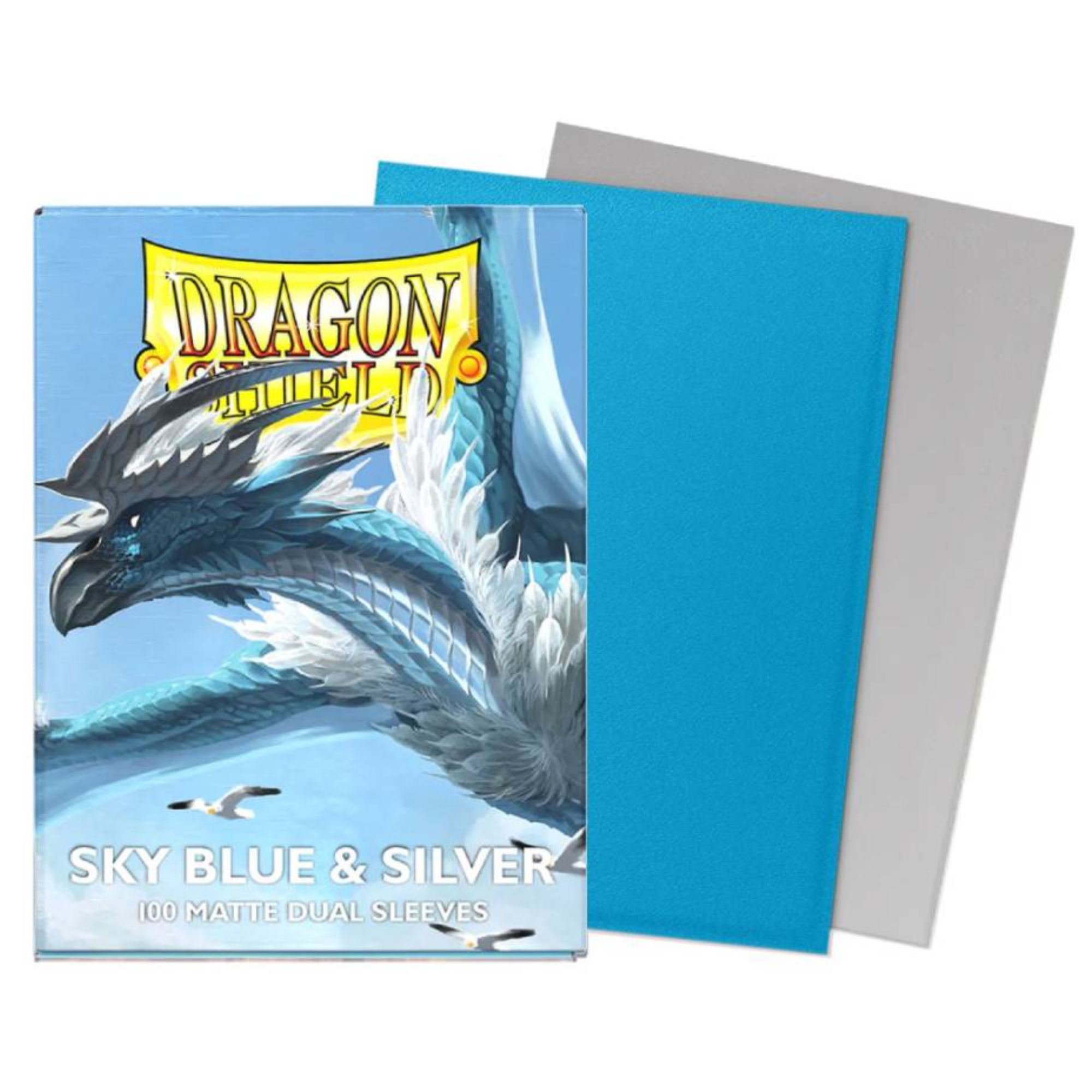 Dragon Shield Bustine protettive – Dual Matte Azzurro Cielo & Argento (100 pezzi)