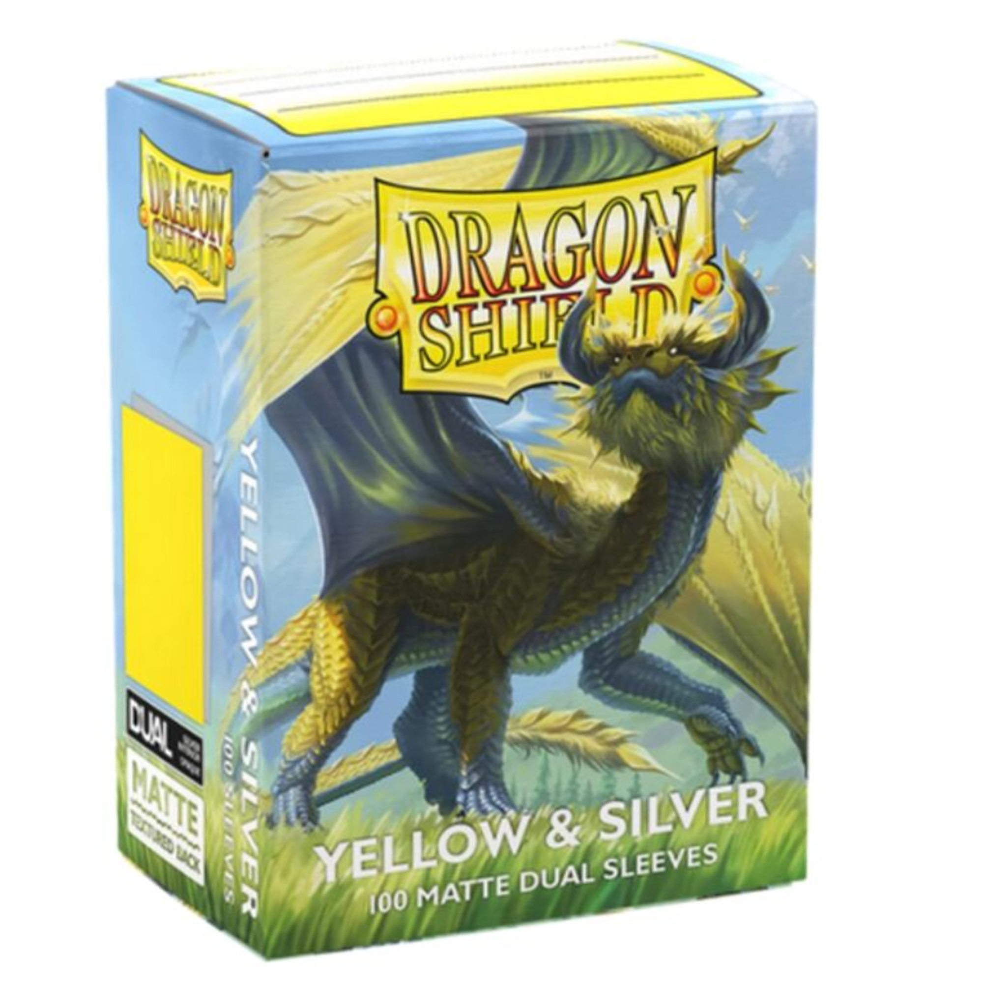 Dragon Shield Bustine protettive – Dual Matte Giallo & Argento (100 pezzi)