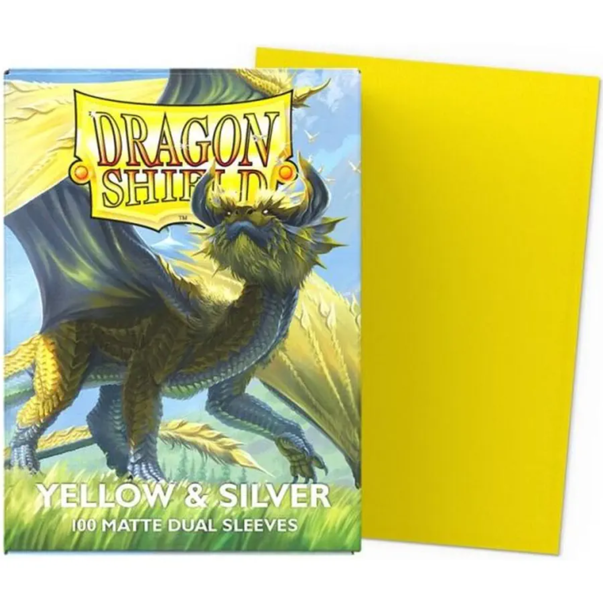 Dragon Shield Bustine protettive – Dual Matte Giallo & Argento (100 pezzi)