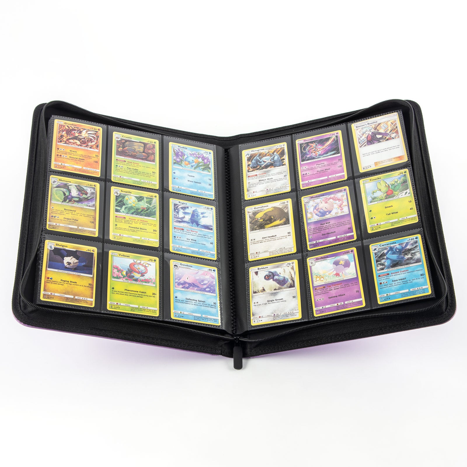 cardcosmos - Raccoglitore premium in pelle con 9 tasche e cinturino - Lime