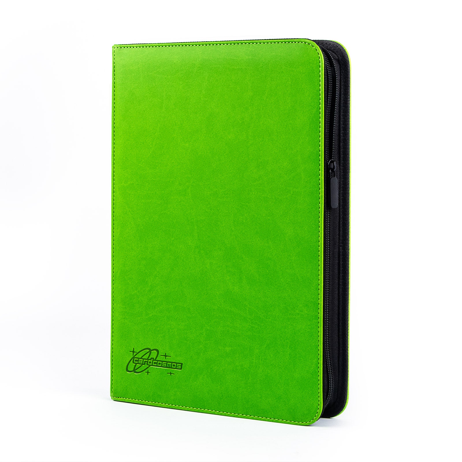 cardcosmos - Raccoglitore premium in pelle con 9 tasche e cinturino - Lime
