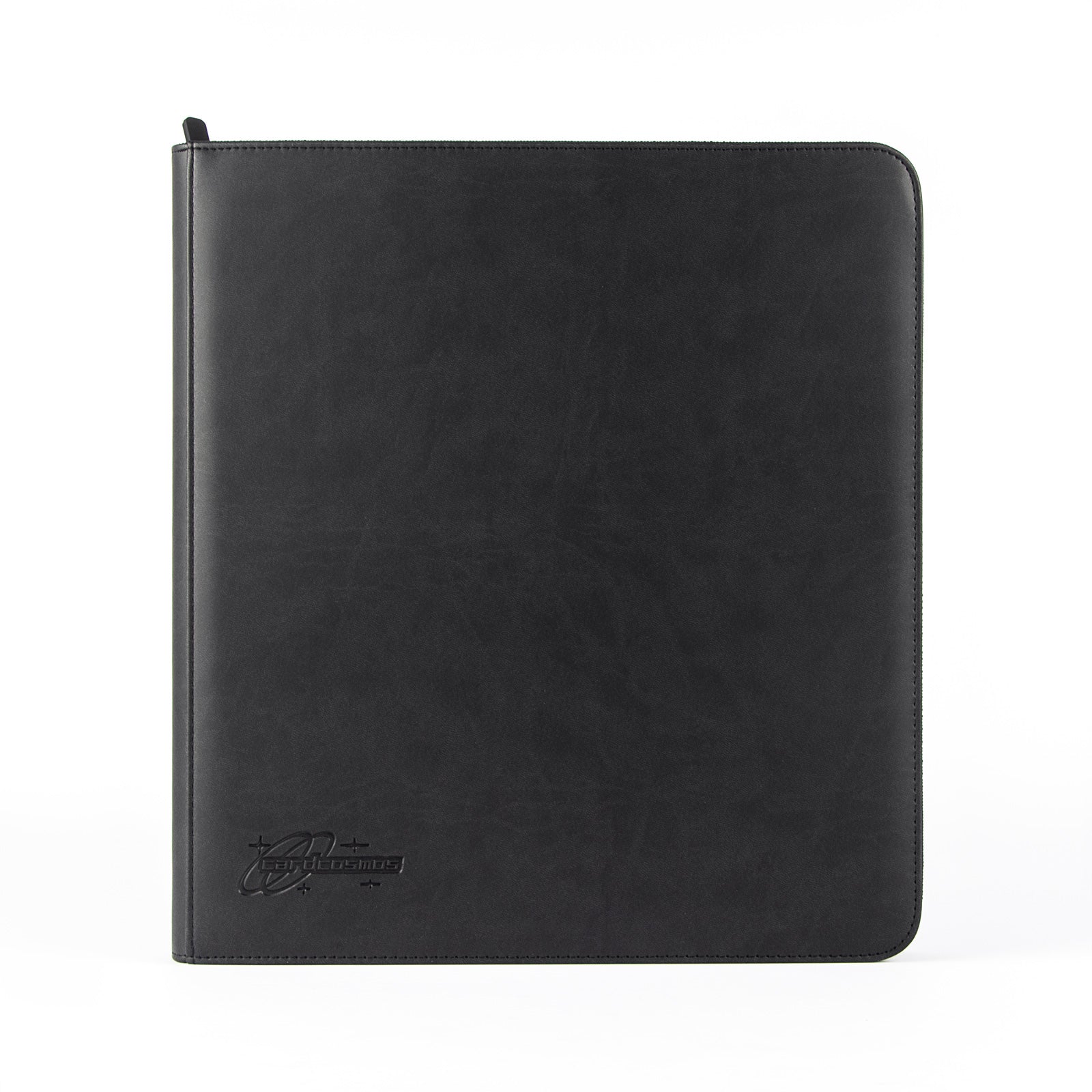 cardcosmos - Raccoglitore con zip premium 12 tasche in pelle - Nero
