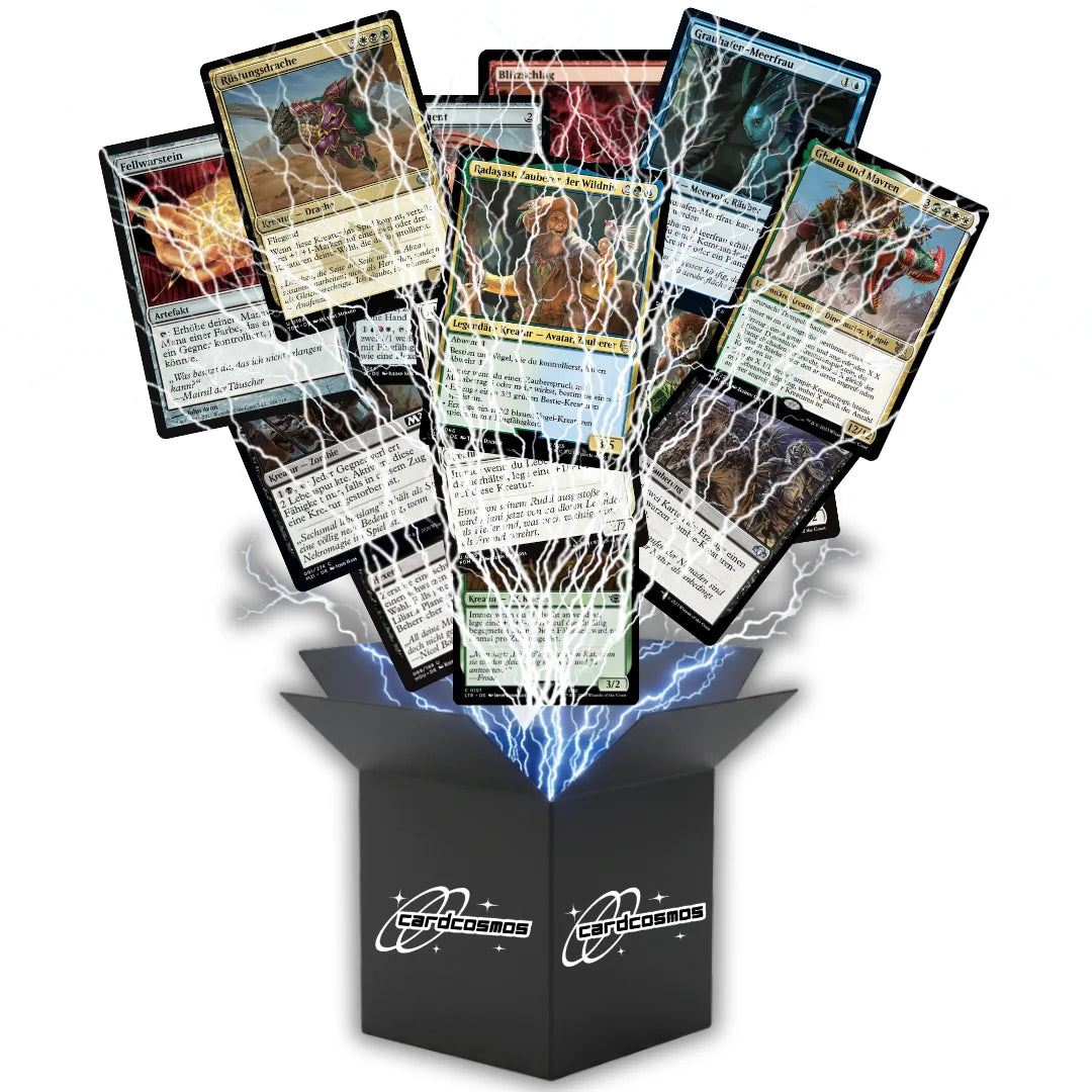 Magic: The Gathering Karten Set Deutsch – 200 Karten inkl. 16 Rares & 4 Foils + 100 Kartenhüllen