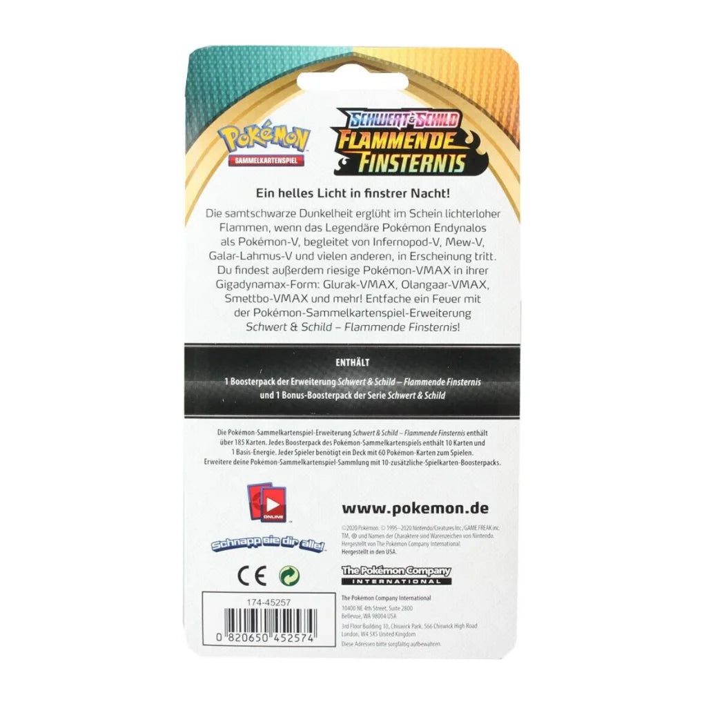Pokémon Flammende Finsternis & Clash der Rebellen blister 2-pack - Tedesco