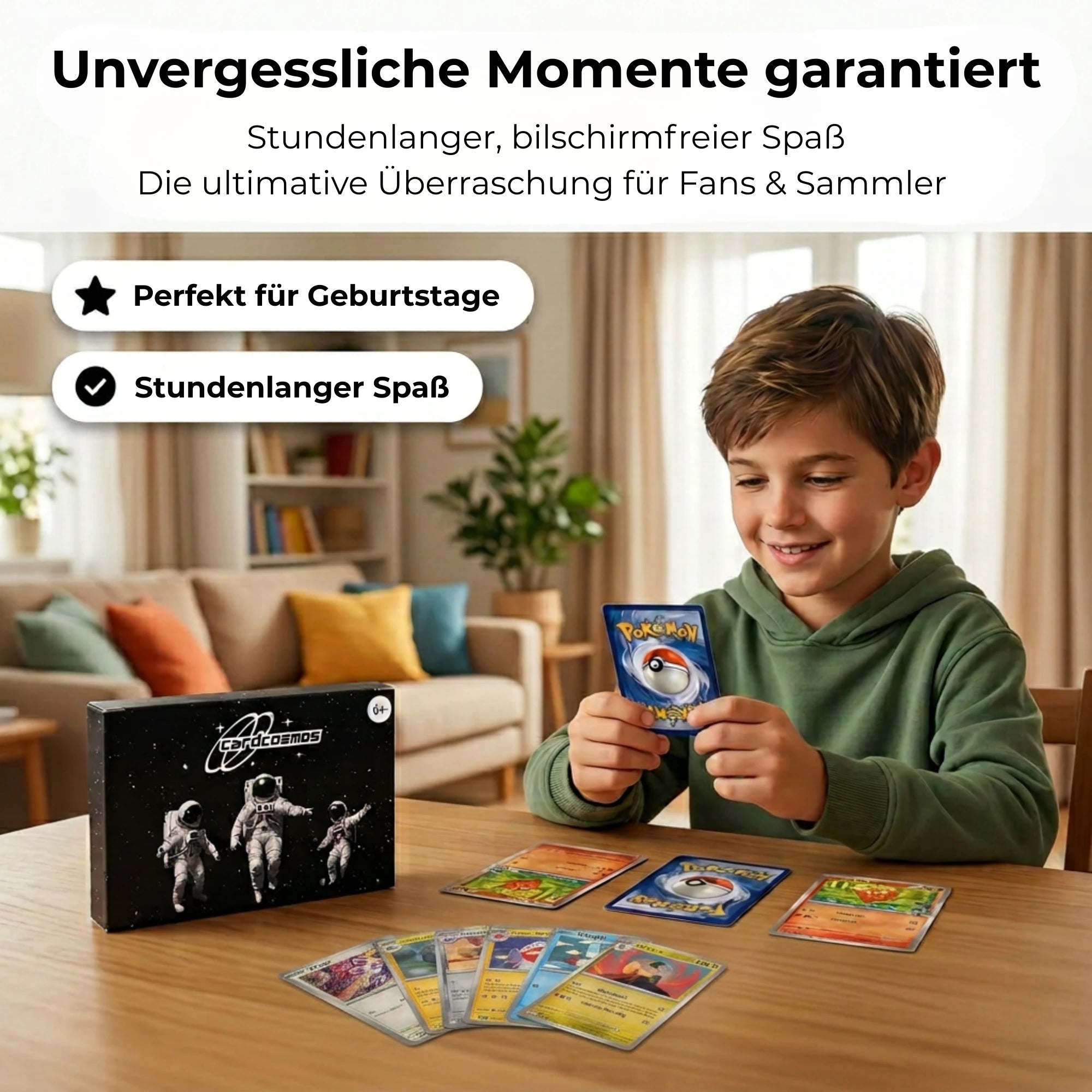 Pokémon Card Set German – 50 cards incl. 6 Holo + 100 Card Sleeves