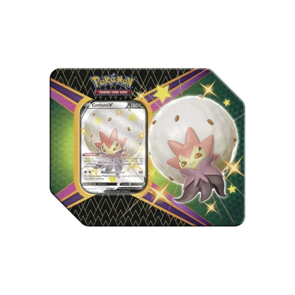 Pokémon - Glänzendes Schicksal Cottomi-V Tin-Box - DE