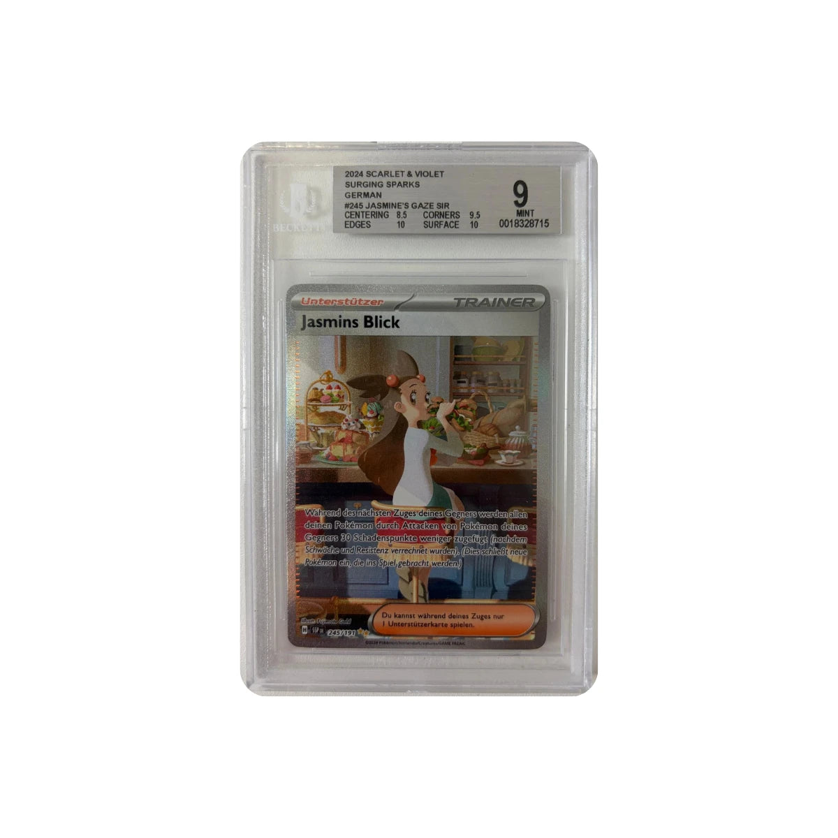 Pokémon - Sguardo di Jasmine #245/191 (Stürmische Funken) – Beckett 9 Mint