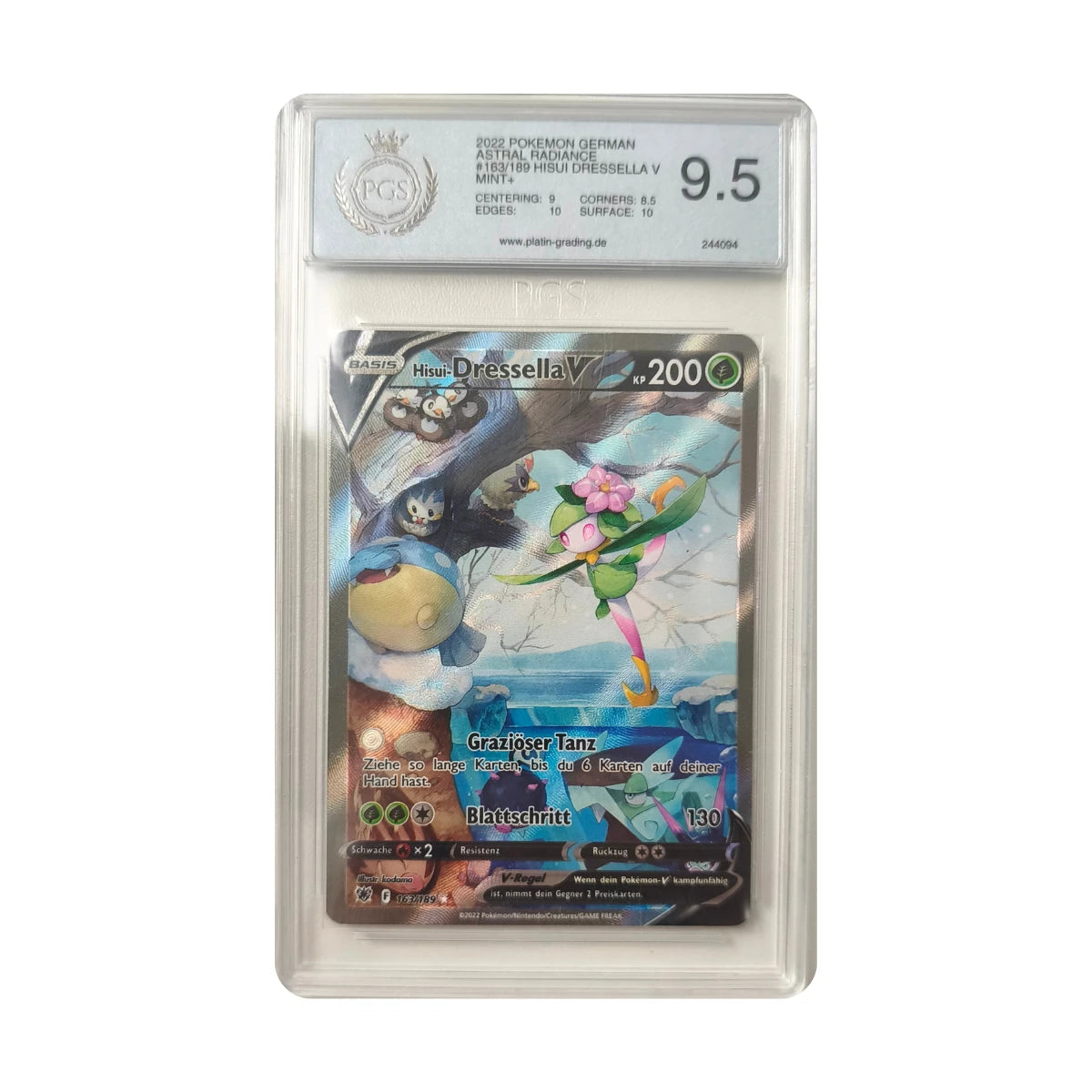Pokémon - Hisui-Dressella V #163/189 (Astralglanz) – PCS 9.5 Mint+