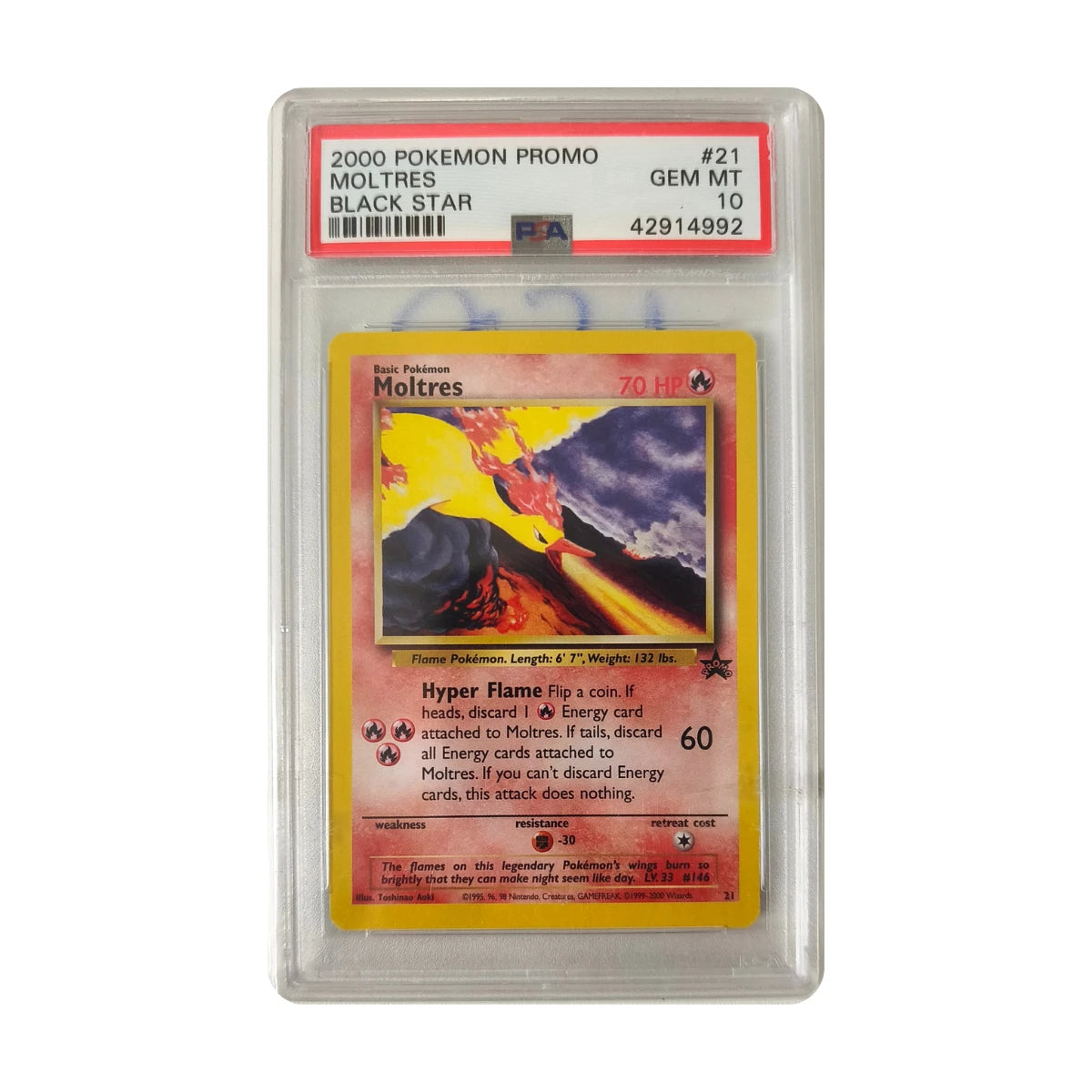 Pokémon - Moltres #21 (Black Star Promo) – PSA 10 Gem Mint