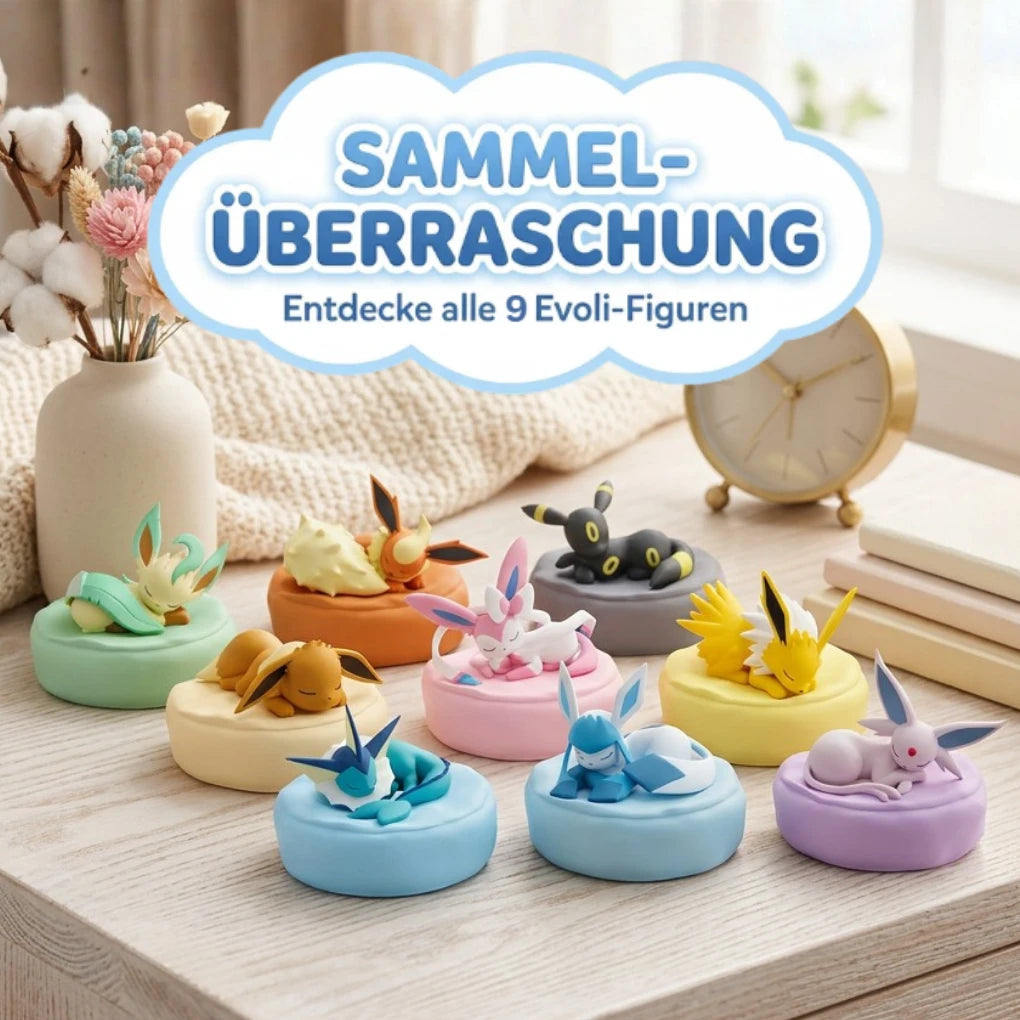Pokémon Eeveelutions Sleeping Series Blind Box – Figurina da collezione di Evoli & sviluppi