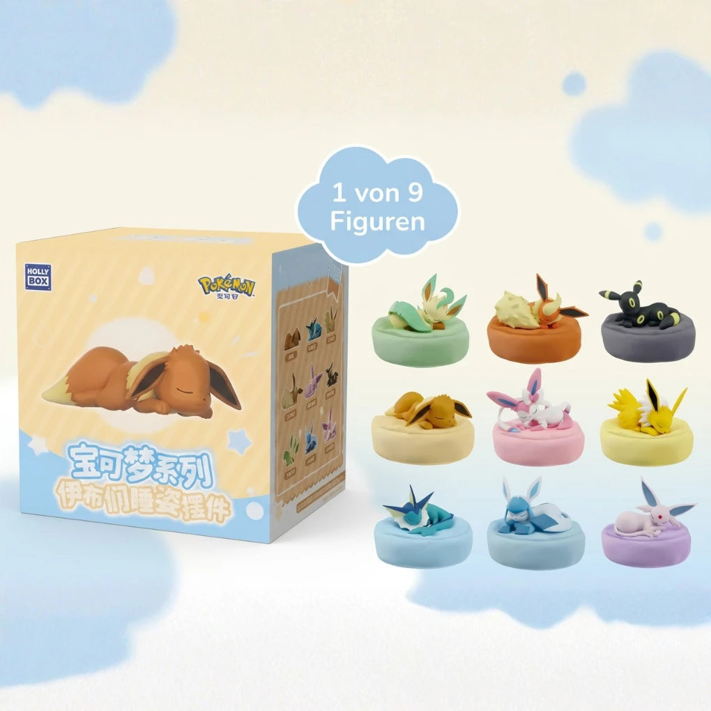 Pokémon Eeveelutions Sleeping Series Blind Box – Figurina da collezione di Evoli & sviluppi
