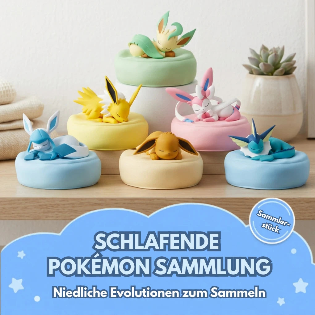Pokémon Eeveelutions Sleeping Series Blind Box – Figurina da collezione di Evoli & sviluppi
