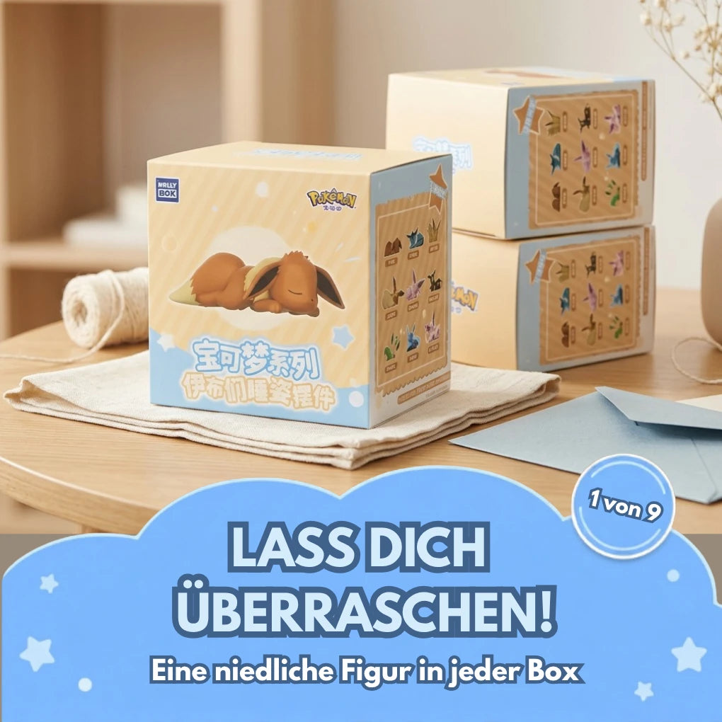 Pokémon Eeveelutions Sleeping Series Blind Box – Figurina da collezione di Evoli & sviluppi