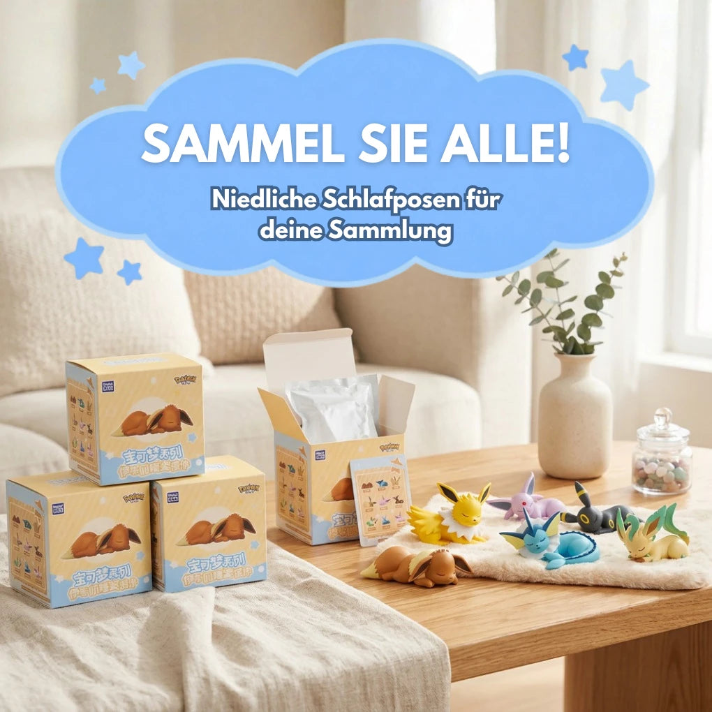 Pokémon Eeveelutions Sleeping Series Blind Box – Figurina da collezione di Evoli & sviluppi
