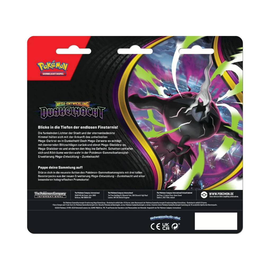 Pokémon - Mega Evoluzione: Dunkelnacht Blister 3-Pack - Tedesco