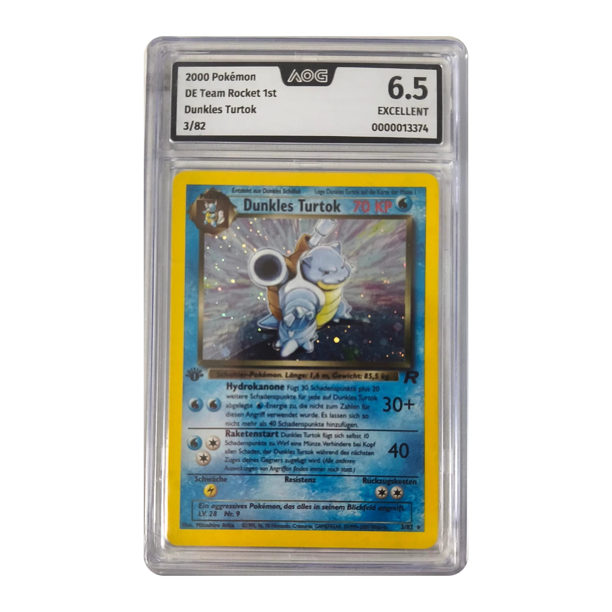 Pokémon - Dunkles Turtok 3/82 (Team Rocket 1st) – AOG 6.5 Excellent