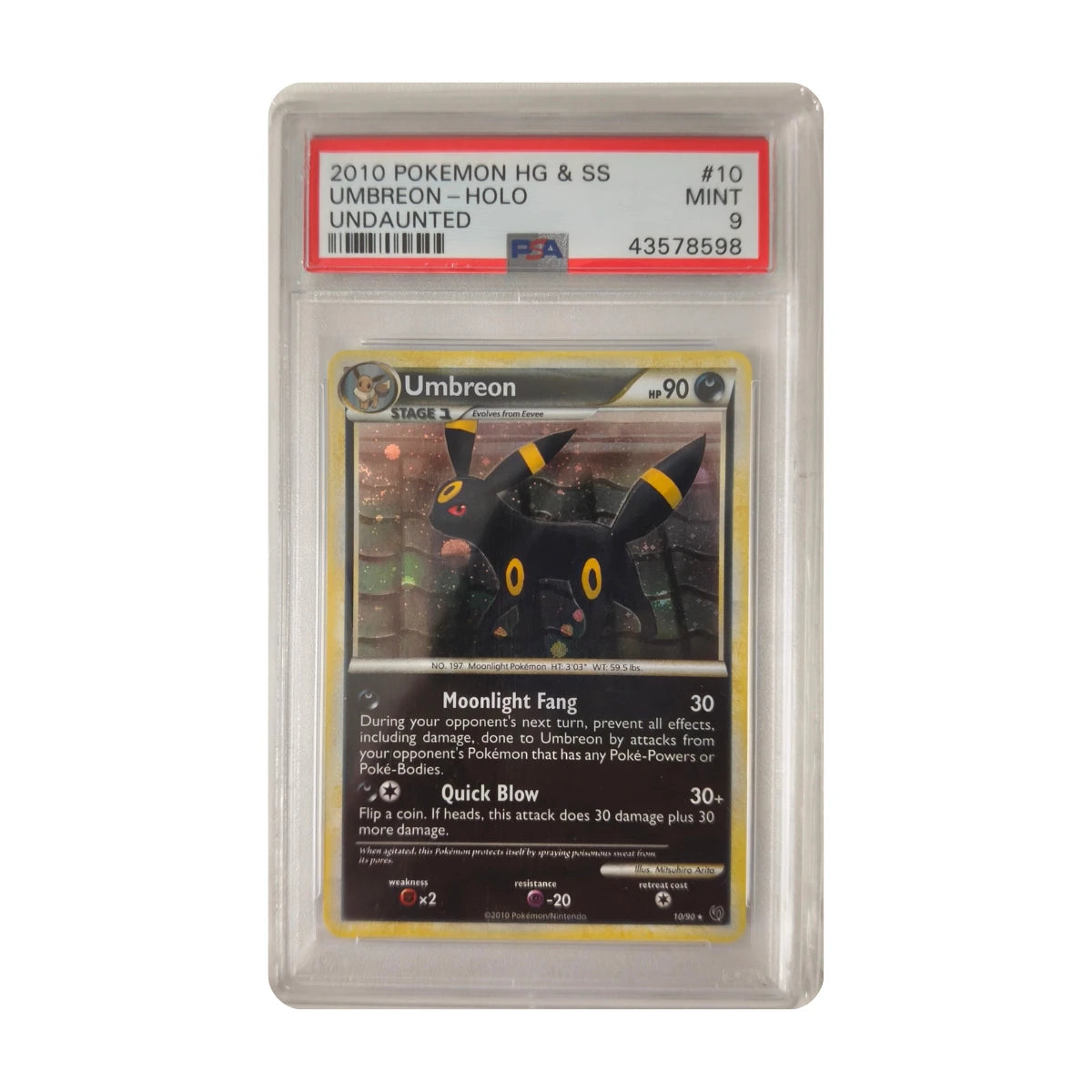 Pokémon - Umbreon #10 (Undaunted) – PSA 9 Mint