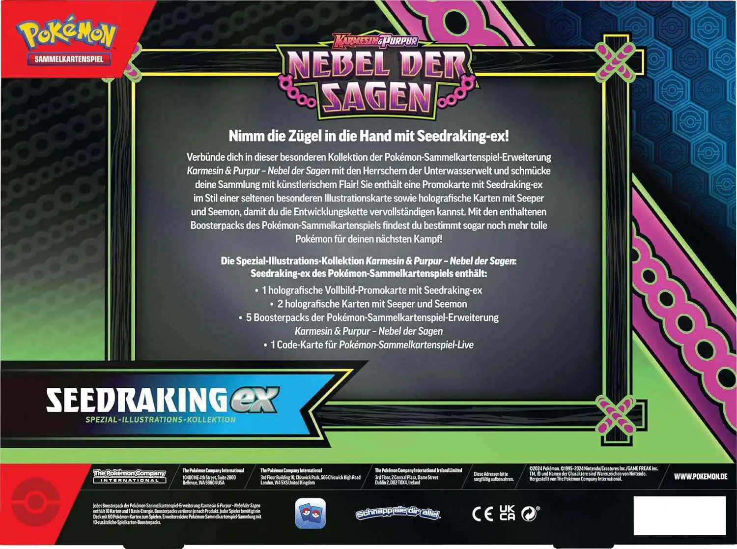 Pokémon - Nebel der Sagen Seedraking ex Special Collection Box - DE