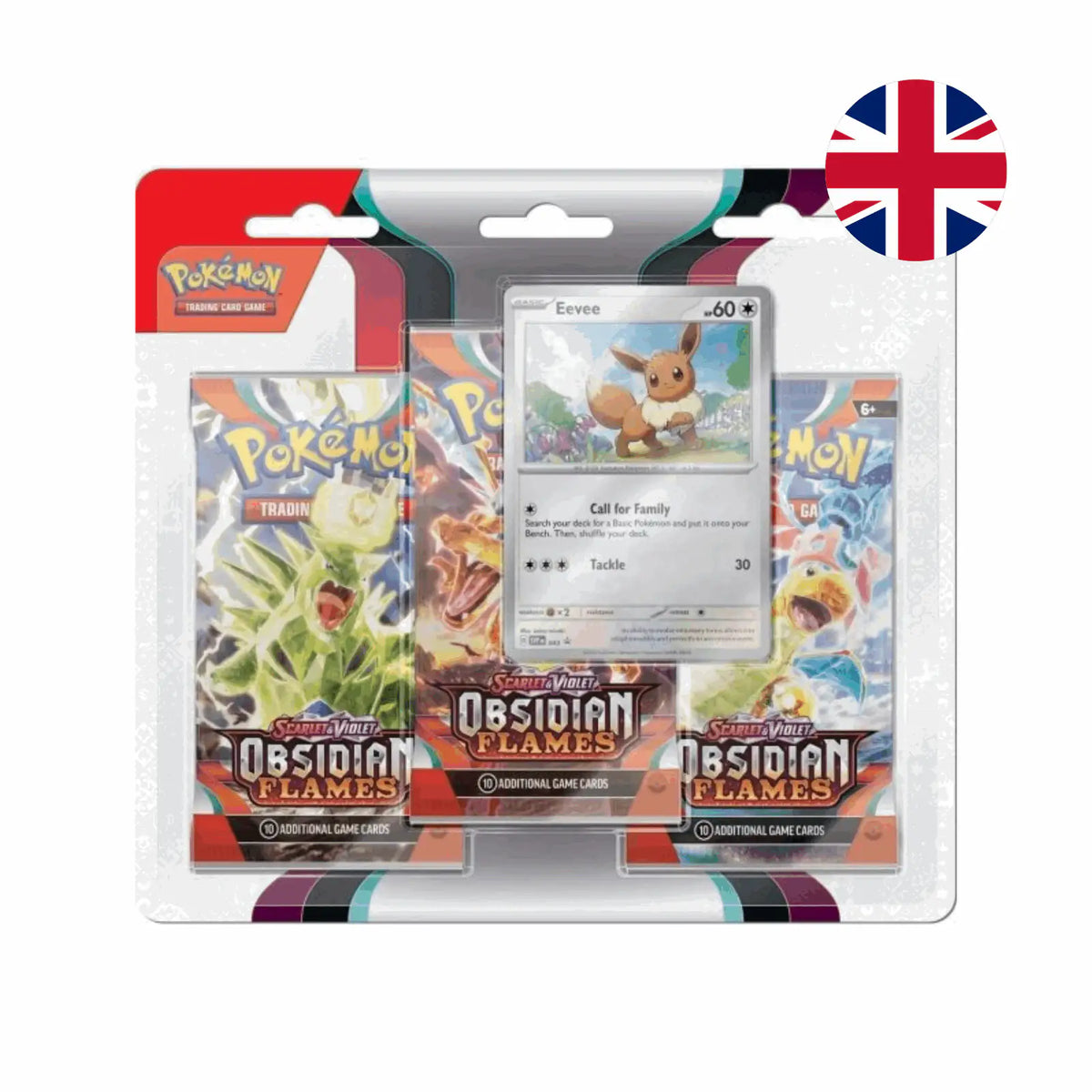Pokémon - Scarlet & Violet: Obsidianflames Eevee 3-Pack Blister - EN