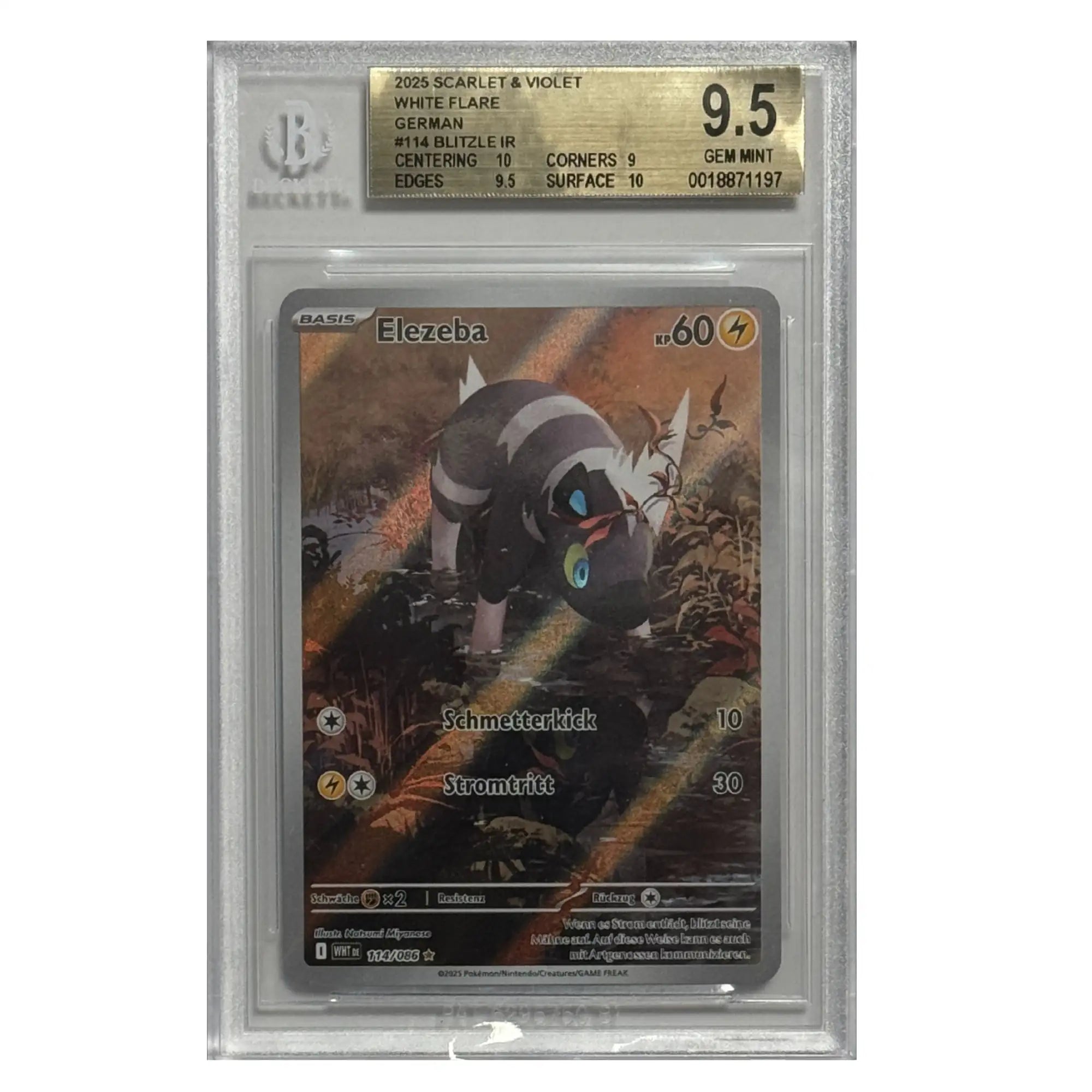 Pokémon – Elezeba IR #114 (White Flare) – BGS 9.5 GEM MINT