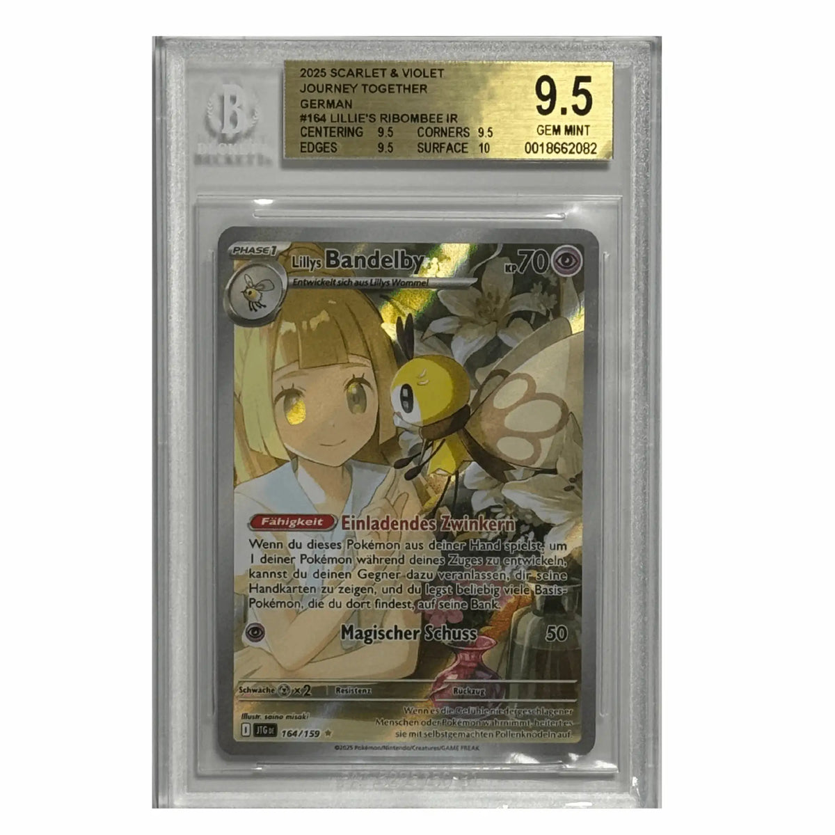 Pokémon – Lillies Bandelby IR #164 (Journey Together) – BGS 9.5 Gem Mint