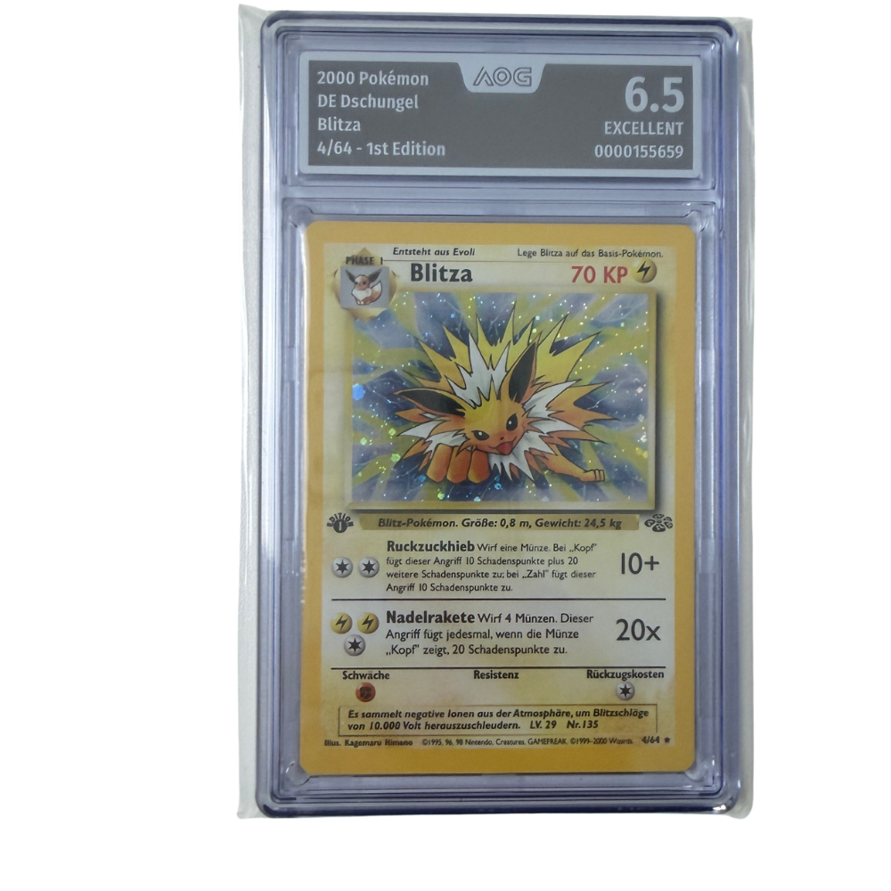 Pokémon - Blitza #4/64 (Dschungel 1st Edition Holo) – AOG 6.5 Excellent