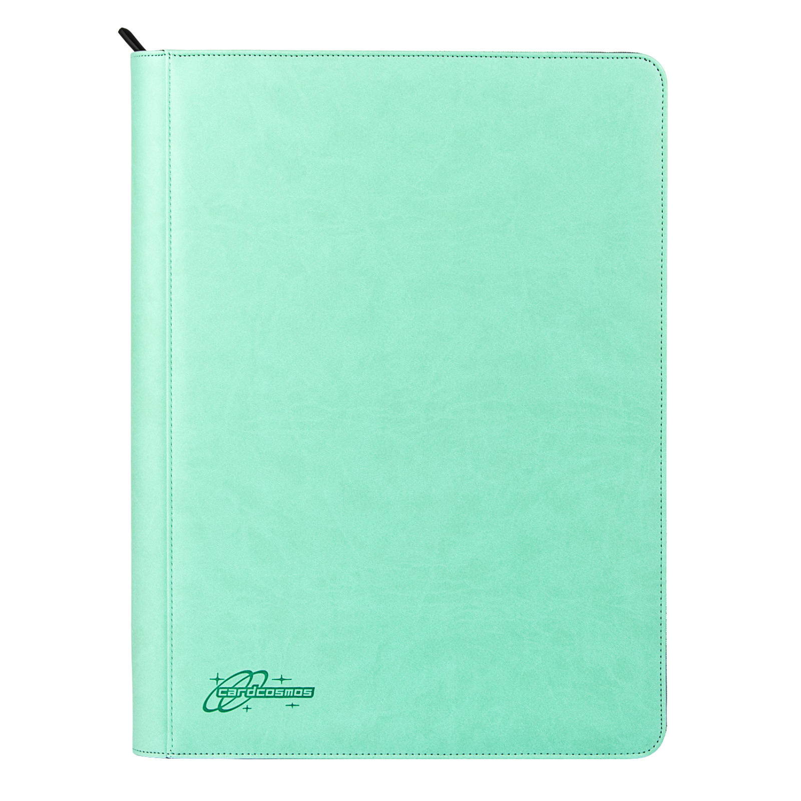 cardcosmos - Raccoglitore con zip premium XXL 16 tasche in pelle - Mint