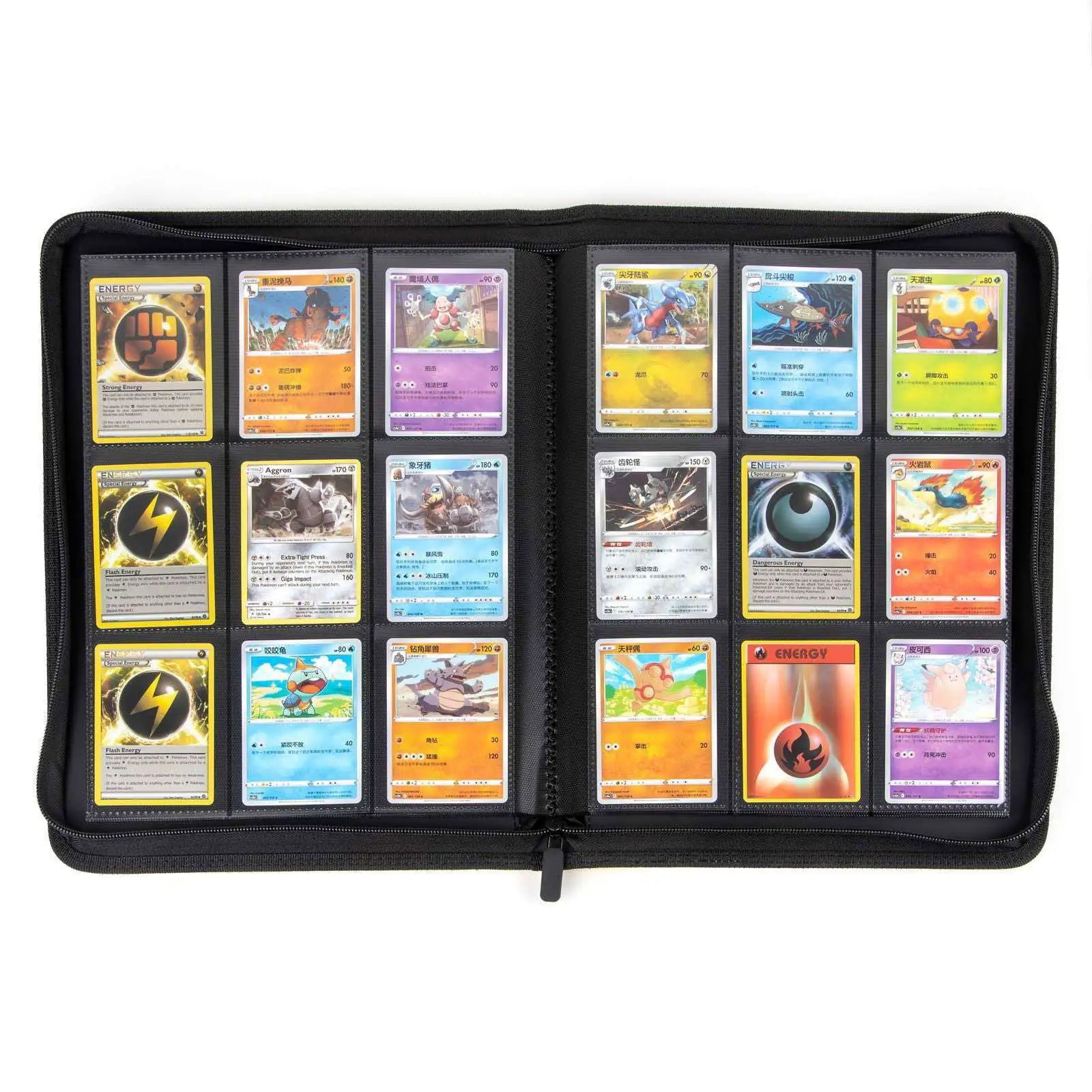 cardcosmos - 9 Pocket Zip Premium Leather Binder - Gelb