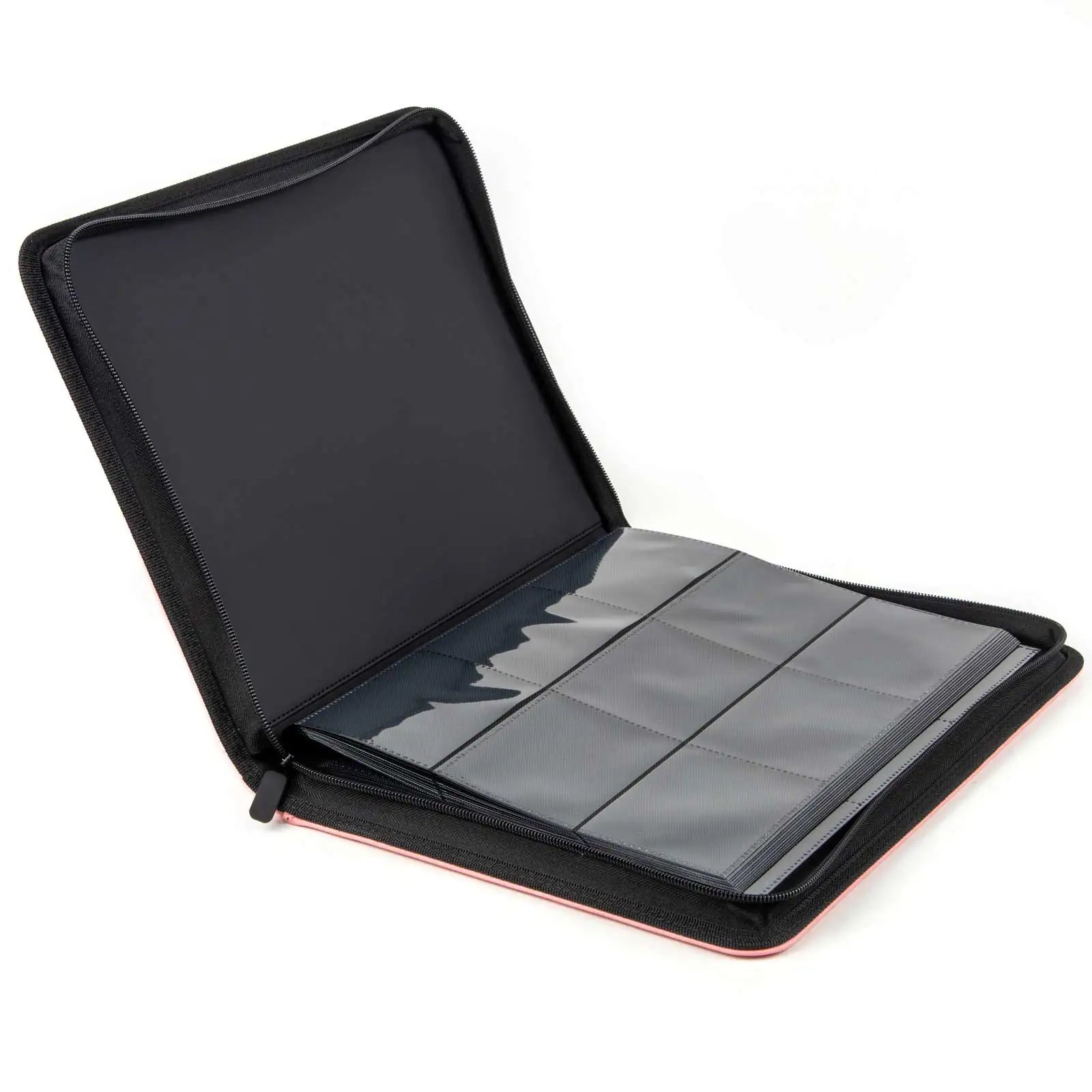 cardcosmos - 9 Pocket Zip Premium Leather Binder - Pink