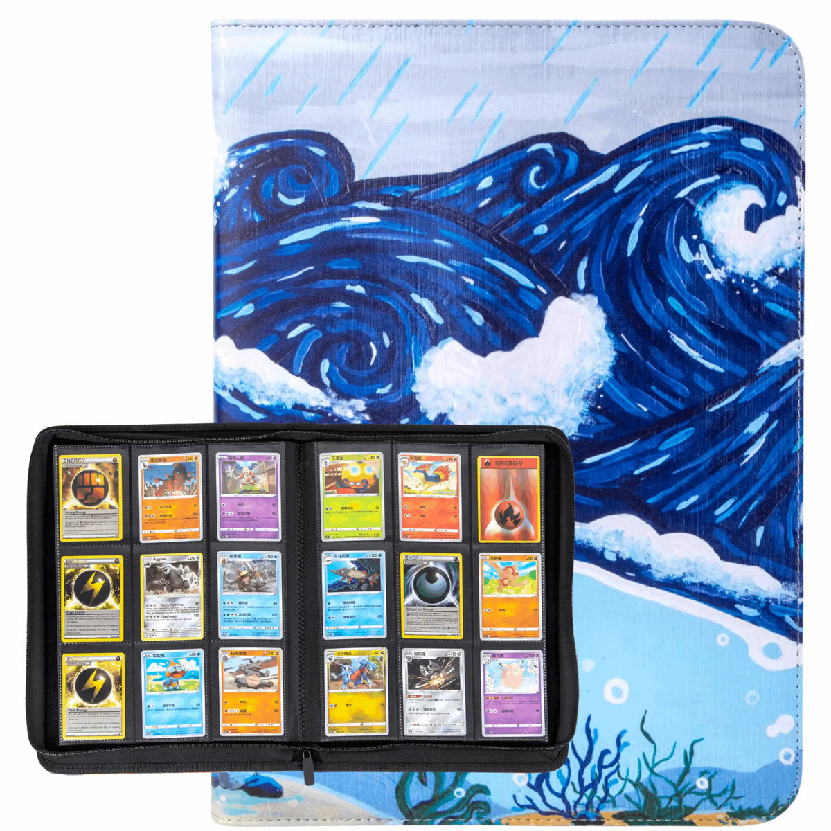 cardcosmos - Artwork 9 Pocket Zip Binder - Rough Seas