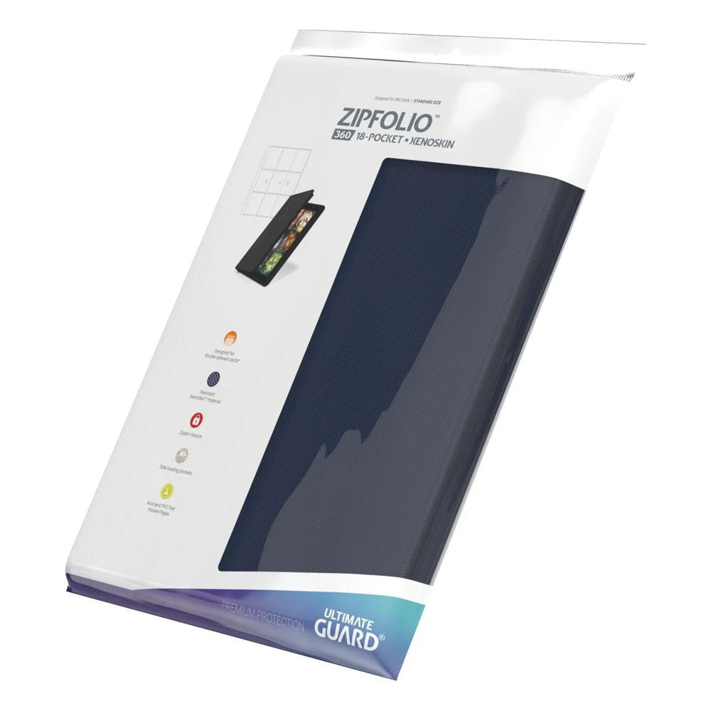 Ultimate Guard Zipfolio 360 18-Pocket Xenoskin Blau