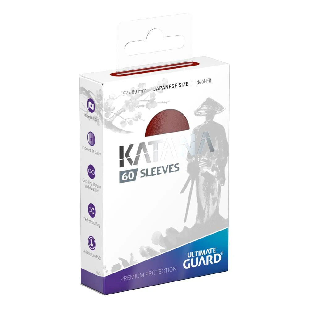 Ultimate Guard Katana Sleeves Japanese Size Rot – 60 Stück